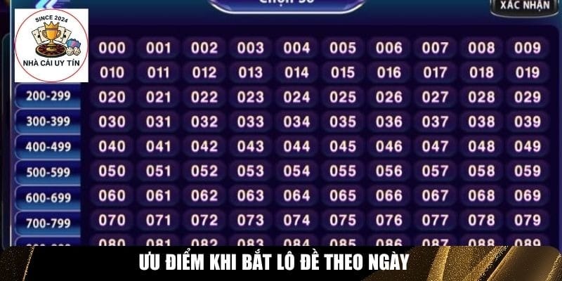 Ưu điểm khi bắt l&ocirc; đề theo ng&agrave;y